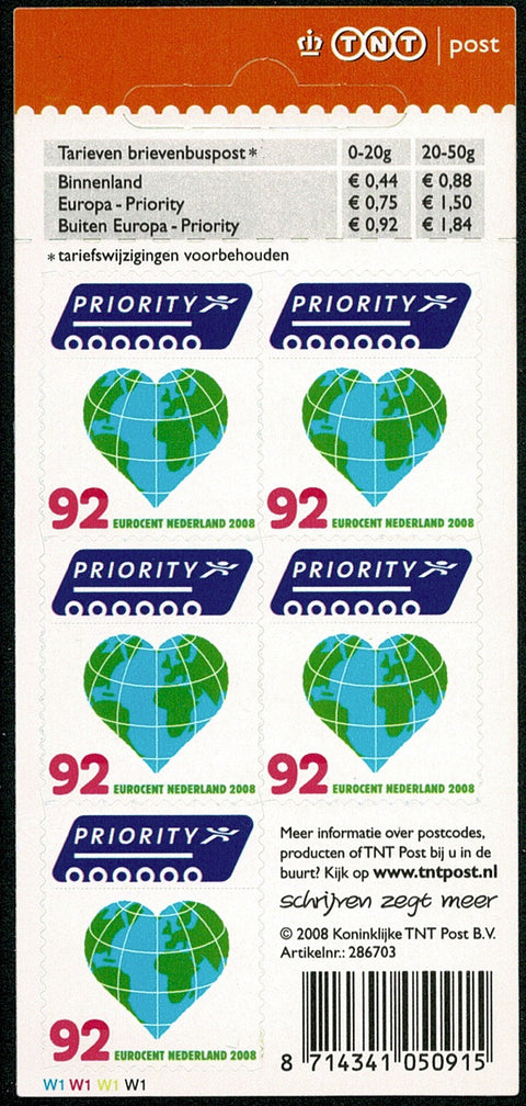 2561V Europa en buiten Europa Hart Vel - Nederland 2008