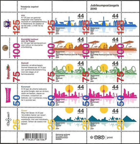 2708-12V Jubileumzegels Nederland 2010