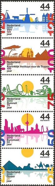 2708-12 Jubileumzegels Nederland 2010