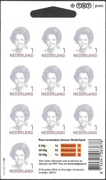 2730V Beatrix Vel (blauw) Nederland 2010