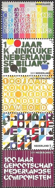 2816-20 Jubileumzegels Nederland 2011