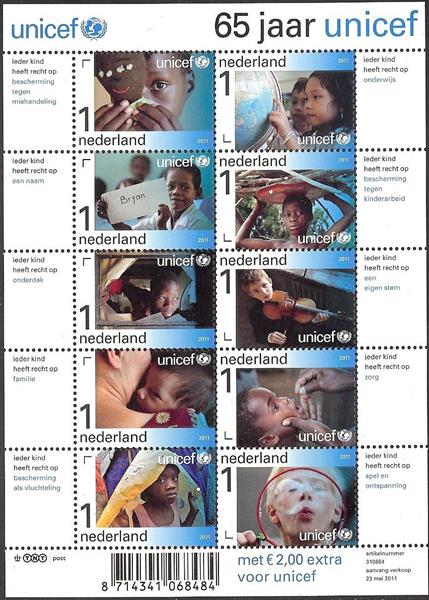 2823a Unicef 65 Jaar Nederland 2011