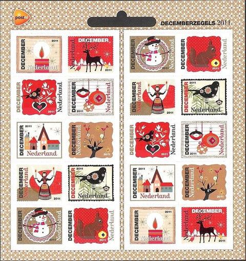 2887-96V Decemberzegels Vel Nederland 2011