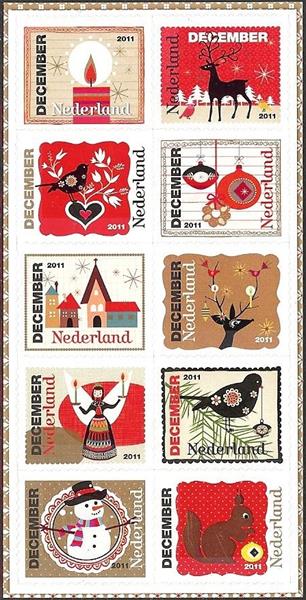 2887-96 Decemberzegels Nederland 2011