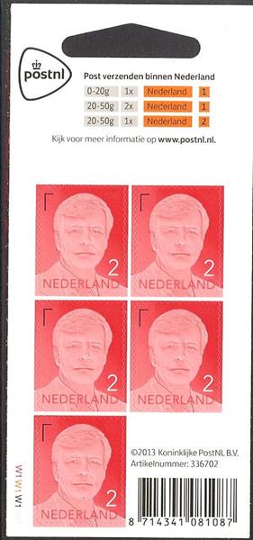 3136V Koning Willem Alexander Frankeerzegels 2 Nederland 2013
