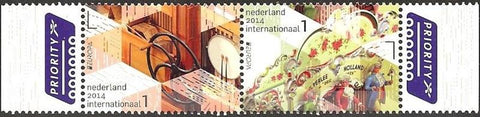 3173-74 Europazegels Nationale Muziekinstrumenten Nederland 2014