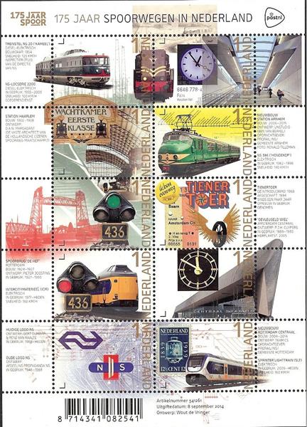 3219-28 Treinen, 175 Jaar Spoorwegen in Nederland 2014