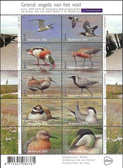 3401-10 Vogels van het Wad Nederland 2016