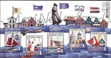 3413 Verzamelblok Mooi Nederland Vissersplaatsen 2016