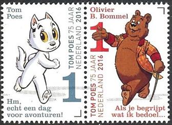 3426-27 Tommie Poes en Ollie B. Bommel 75 Jaar - Nederland 2016