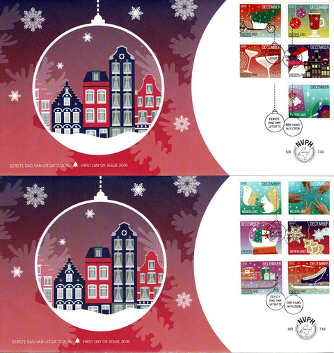3474-84-E743 Decemberzegels Nederland 2016