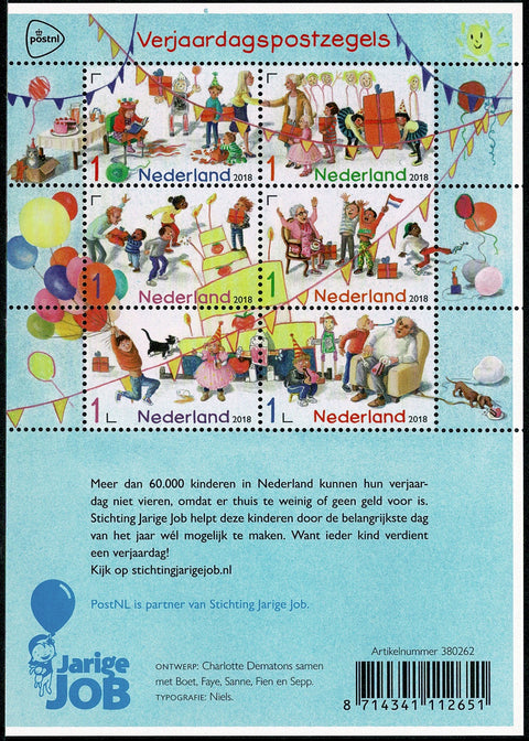 3614-19 Verjaardagspostzegels 2018
