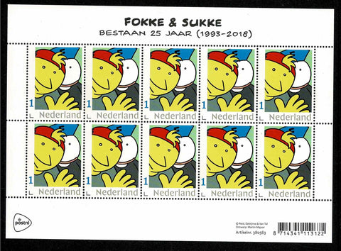 3643V Fokke en Sukke Zelfklevend Vel 2018