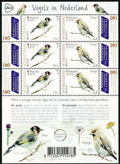 3738-39V Vogels in Nederland Vel 2019