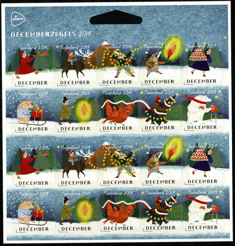 3799-08V Decemberzegels Vel 2019