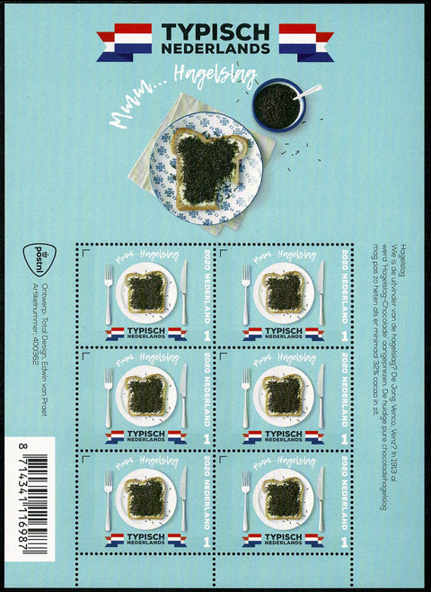 3841V Typisch Nederland Hagelslag Vel 2020