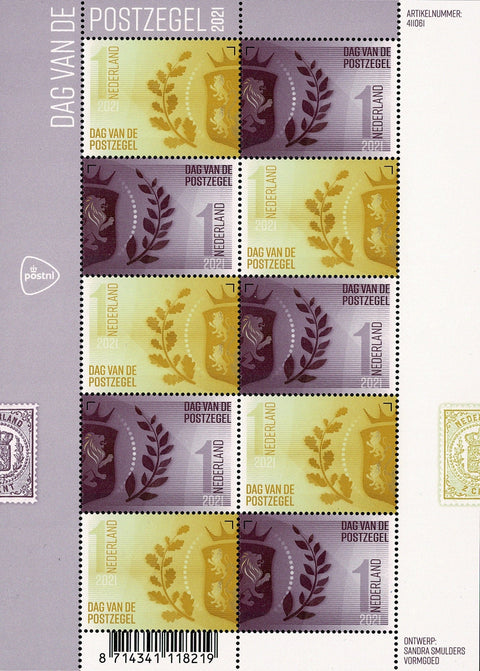 3976-77V Dag van de Postzegel Vel Nederland 2021