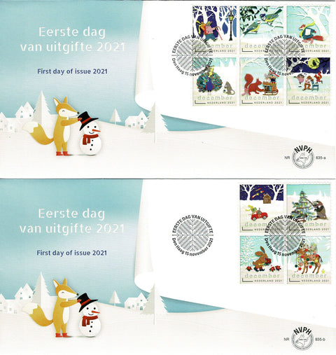 3978-87-E835AB Decemberzegels Nederland 2021