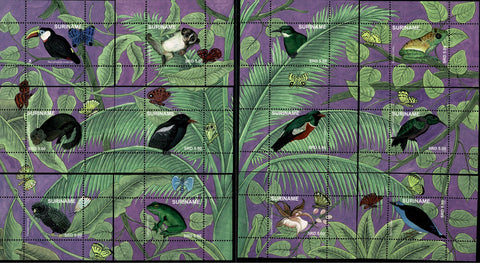 Suriname2018 Fauna 12 Blokjes (2311/22)