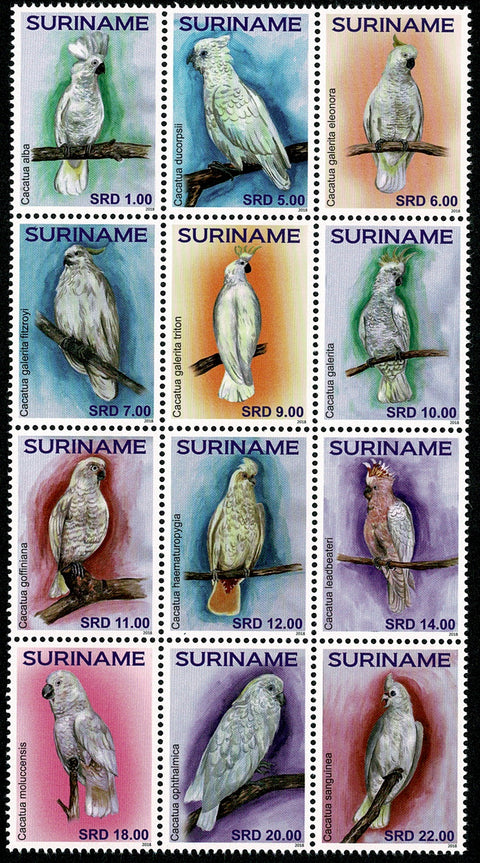Suriname2018 Papegaaien (2272/83)