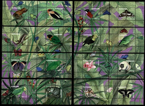 Suriname2019 Fauna 16 Blokjes (2422/37)