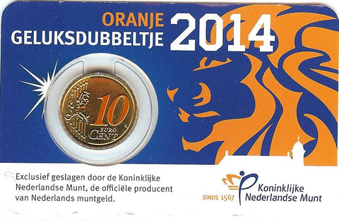 cc034 Oranje Geluksdubbeltje 2014