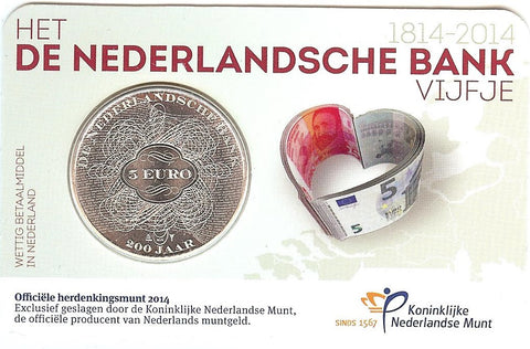 cc035 Nederlandse Bank Vijfje UNC 2014